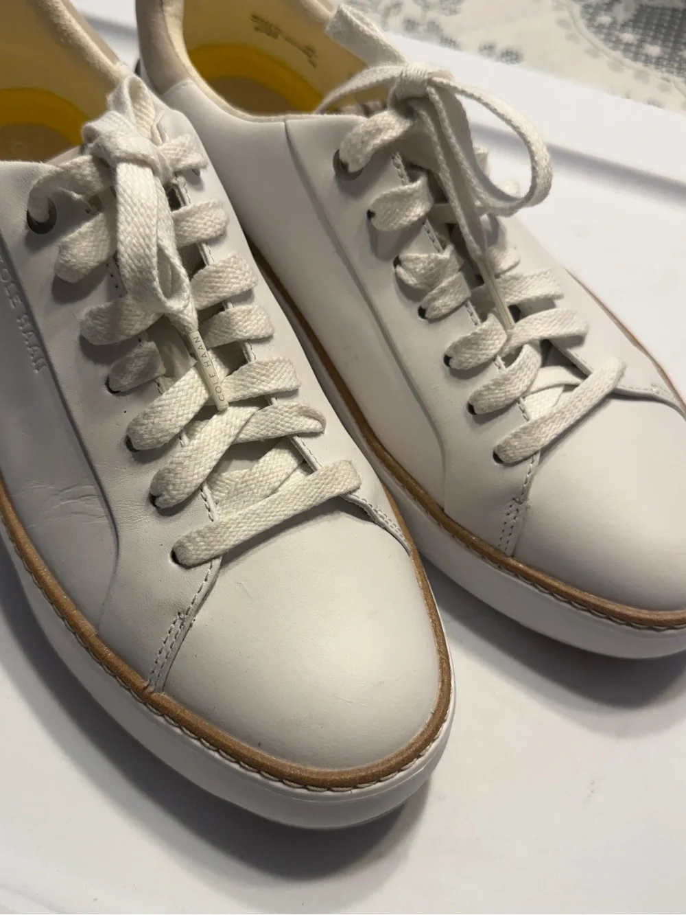 Cole Haan Grand Pro Topspin Women's White Leather Platform Sneakers 9B